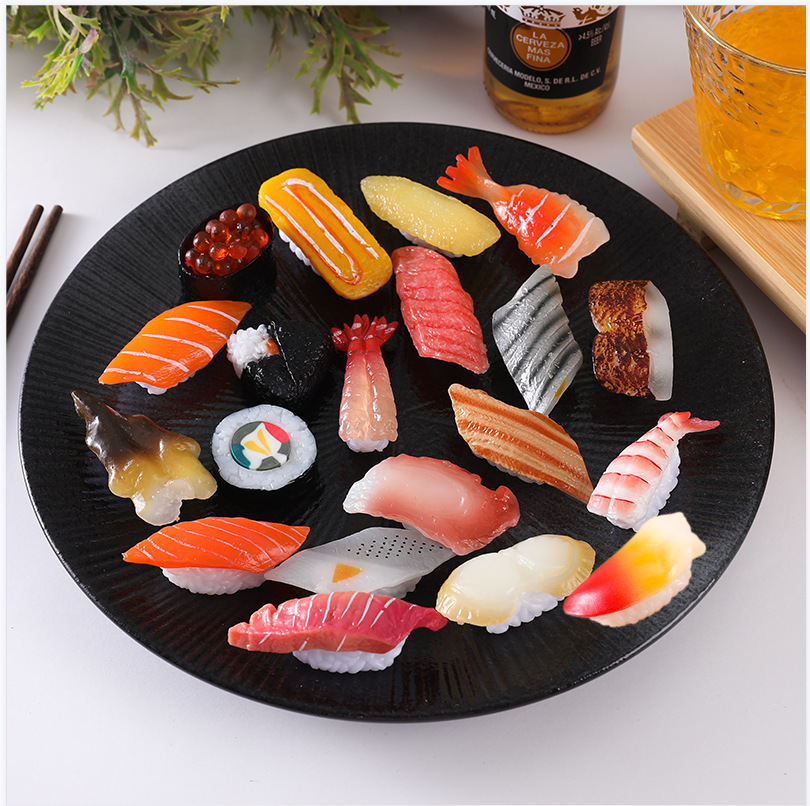 Home Cooking Japanese Food - โมเดลซูชิจำลองการทำอาหารญี่ปุ่นของเล่นร้านอาหารการตกแต่งบ้านอุปกรณ์ประกอบฉากการถ่ายภาพ
