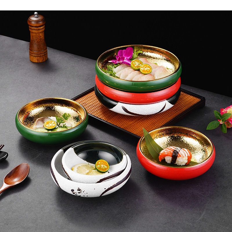 Home Cooking Japanese Food - จานเซรามิกสำหรับร้านอาหาร ใช้สำหรับทำอาหาร ตกแต่งอาหาร ซูชิ ของหวาน จานรองน้ำจิ้ม