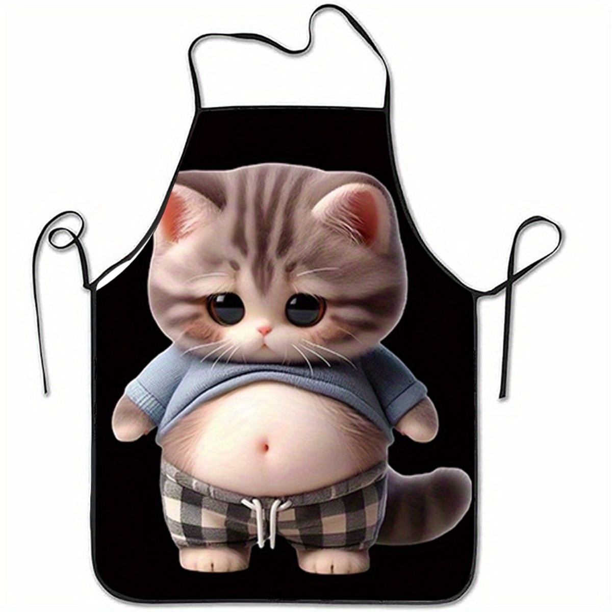 Home Cooking For Cats - ผ้ากันเปื้อนลายการ์ตูนแมวน่ารัก ลายสัตว์ตลกๆ ผ้ากันเปื้อนทำอาหารในครัว มีหลายขนาดให้เลือก เหมาะสำหรับการอบและใช้ในบ้าน