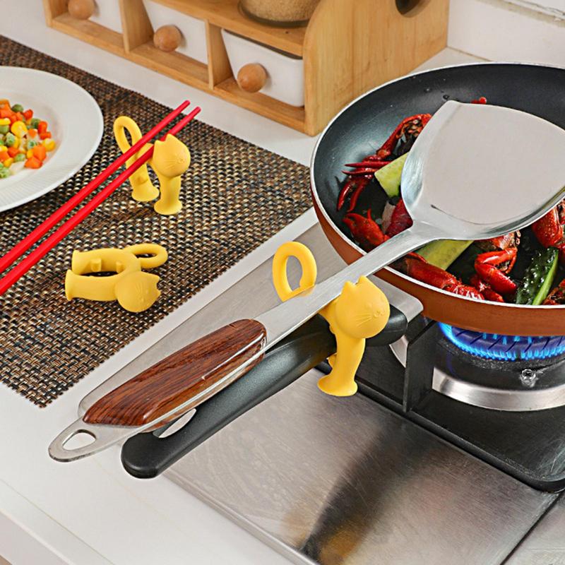 Home Cooking For Cats - ช้อน REST รูปร่างแมวช้อนทําอาหารผู้ถือ Anti-scalding Spatula REST