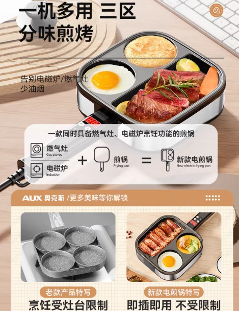 กระทะ 3-in-1 แบบไม่ติดกระทะ สำ - Home Cooking Steak บทวิจารณ์และราคา