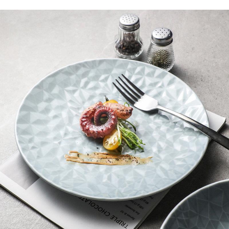 จานเซรามิกทรงกลมเรียบง่ายสำหรั - Home Cooking Steak บทวิจารณ์และราคา