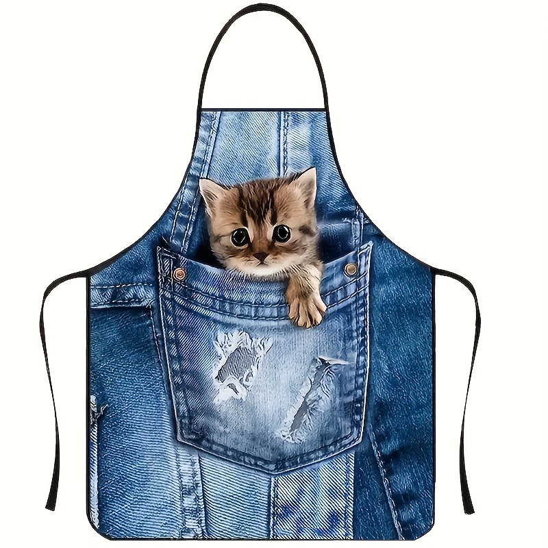 ผ้ากันเปื้อนครัวแมวกระเป๋าสีฟ้ - Home Cooking For Cats บทวิจารณ์และราคา
