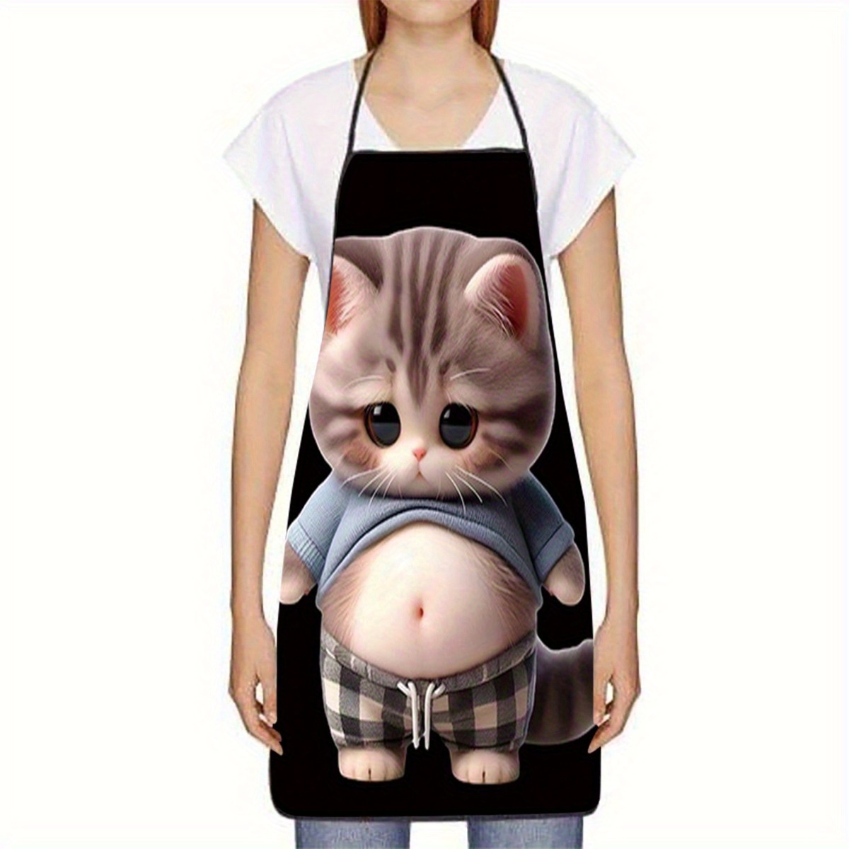 ผ้ากันเปื้อนลายการ์ตูนแมวน่ารั - Home Cooking For Cats บทวิจารณ์และราคา