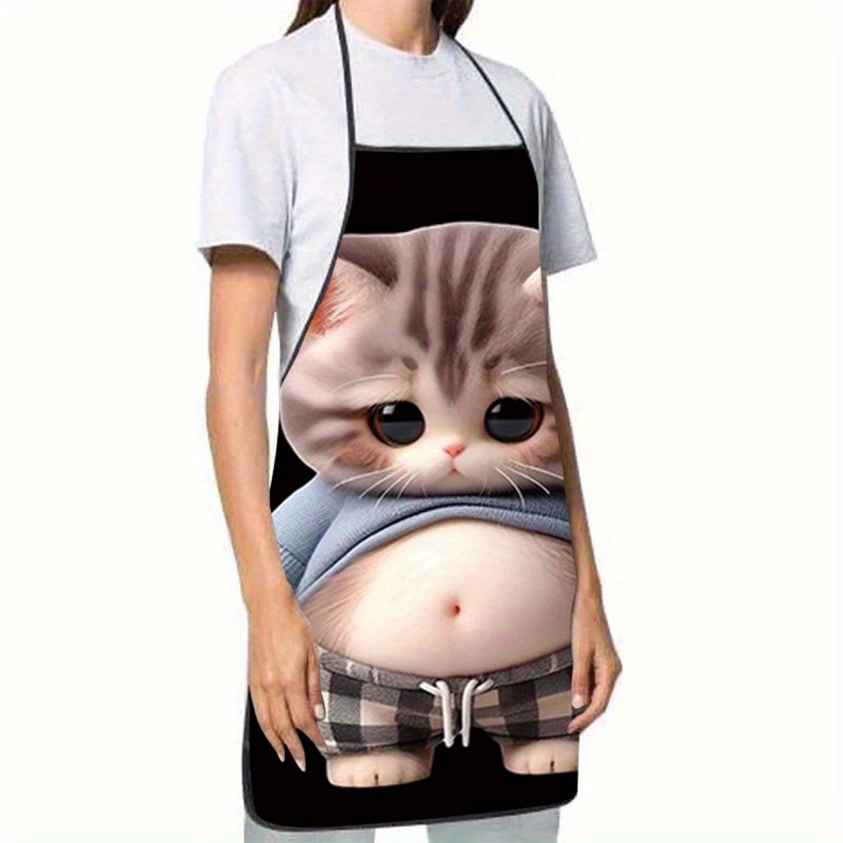 ผ้ากันเปื้อนลายการ์ตูนแมวน่ารั - Home Cooking For Cats บทวิจารณ์และราคา