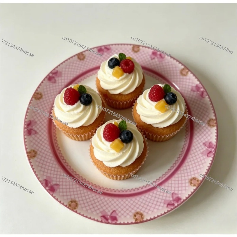 จานเซรามิกรูปหัวใจสีชมพูลายลูก - Home Cooking Recipes บทวิจารณ์และราคา