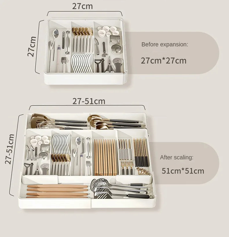 กล่องเก็บของในลิ้นชักครัวแบบยื - Home Cooking Recipes บทวิจารณ์และราคา