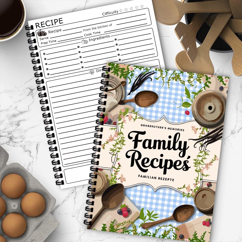 สมุดสูตรอาหาร A5, ลายตารางสีน้ - Home Cooking Recipe บทวิจารณ์และราคา