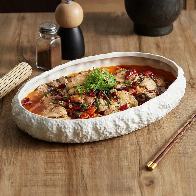 จานเซรามิกรูปไข่สำหรับทำอาหาร  - Home Cooking Steak บทวิจารณ์และราคา
