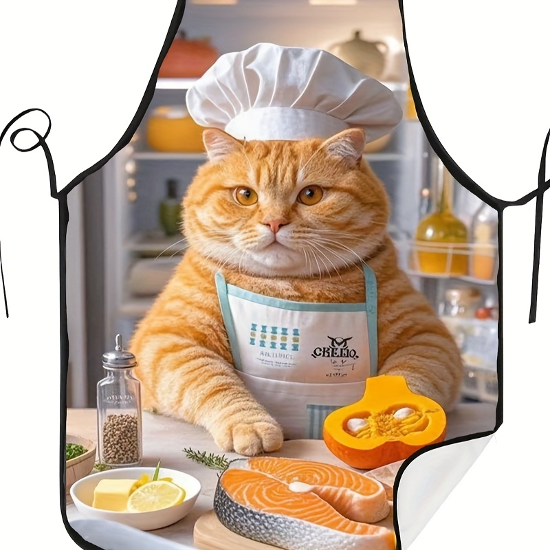 ผ้ากันเปื้อนลายแมวสีส้ม 1 ชิ้น - Home Cooking For Cats บทวิจารณ์และราคา