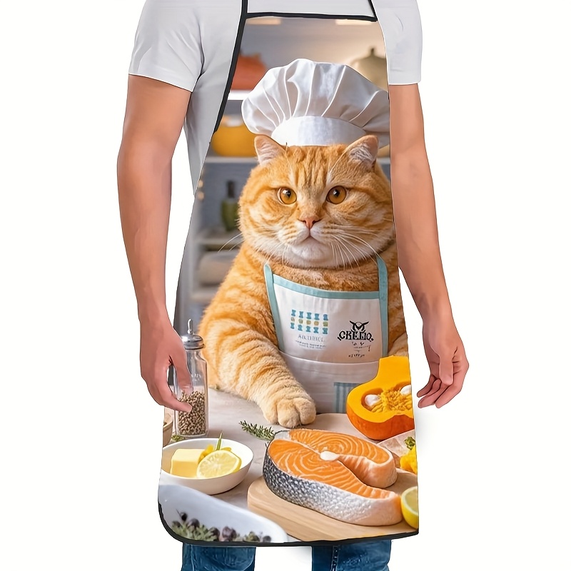 ผ้ากันเปื้อนลายแมวสีส้ม 1 ชิ้น - Home Cooking For Cats บทวิจารณ์และราคา