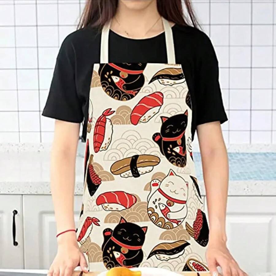 ผ้ากันเปื้อนลายแมวน่ารักสีสันส - Home Cooking For Cats บทวิจารณ์และราคา