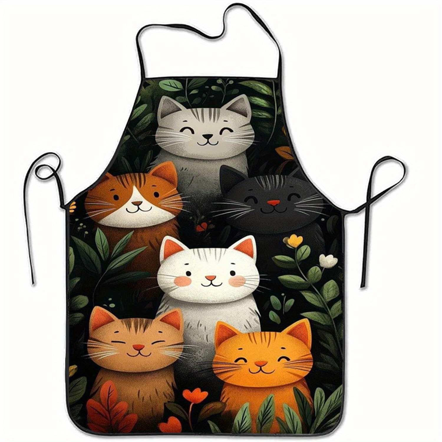 ผ้ากันเปื้อนโพลีเอสเตอร์ลายการ - Home Cooking For Cats บทวิจารณ์และราคา